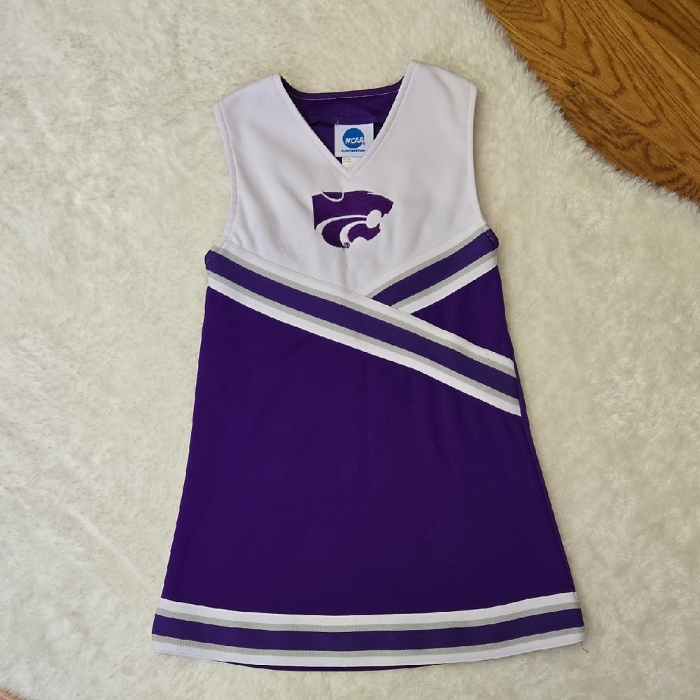 NCAA KSU Wildcats Cheer Dress, Girls Small 6/6X, Great Condition